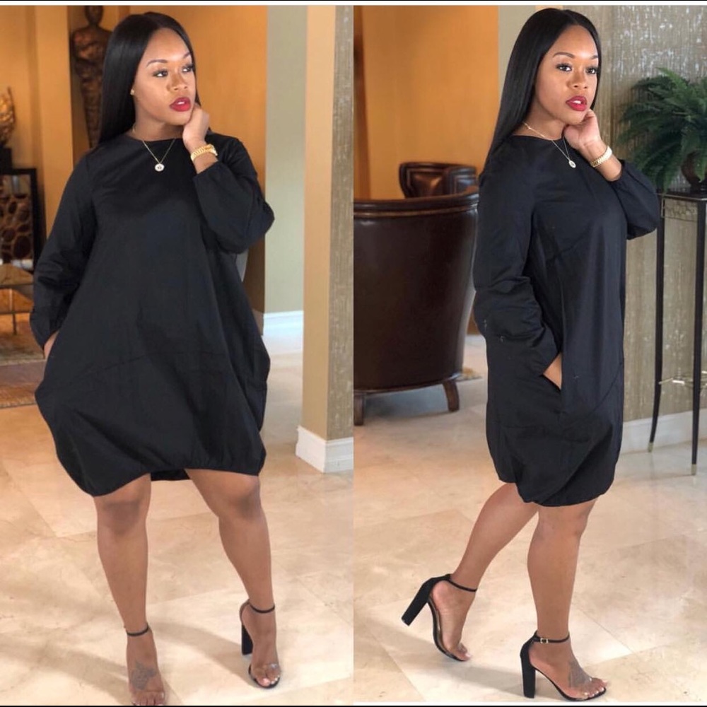 Black long sleeve dress